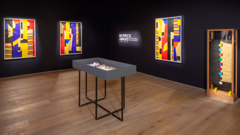 Installation view of Derrick Adams exhibition at SCAD FASH