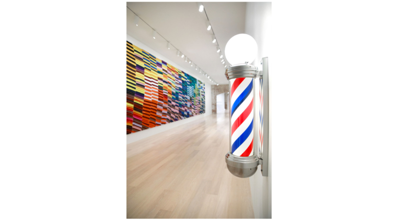 installation view of Akinboa exhibition at scad museum