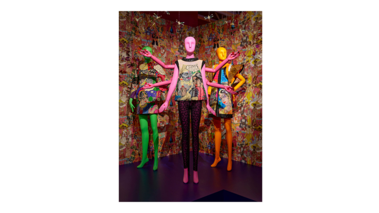 installation view of Manish Arora exhibition