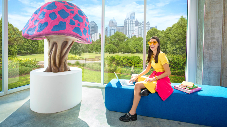 Student works in SCAD Atlanta's Forty building