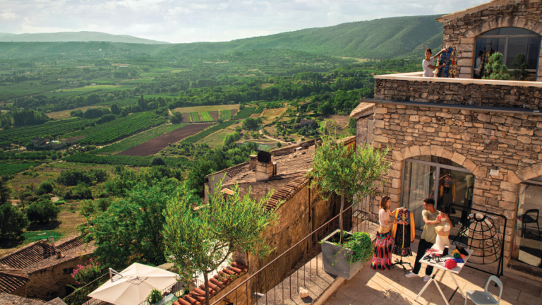 Students working on terraces at SCAD Lacoste