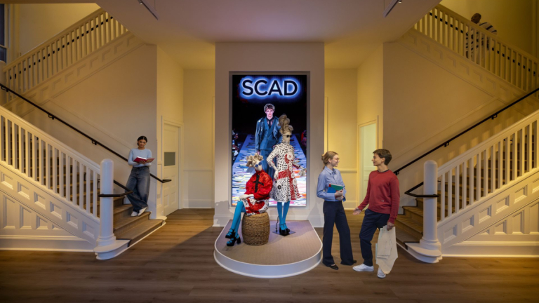 Eckburg Hall staircases and fashion mannequins