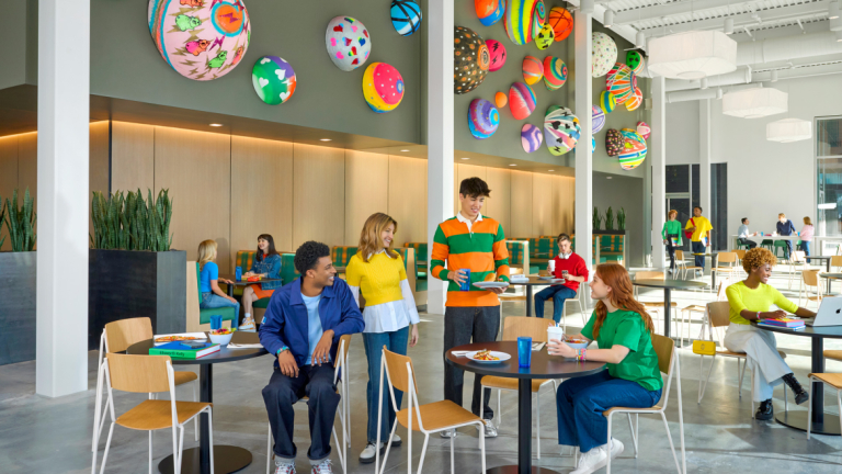 SCAD students enjoying the interior of River