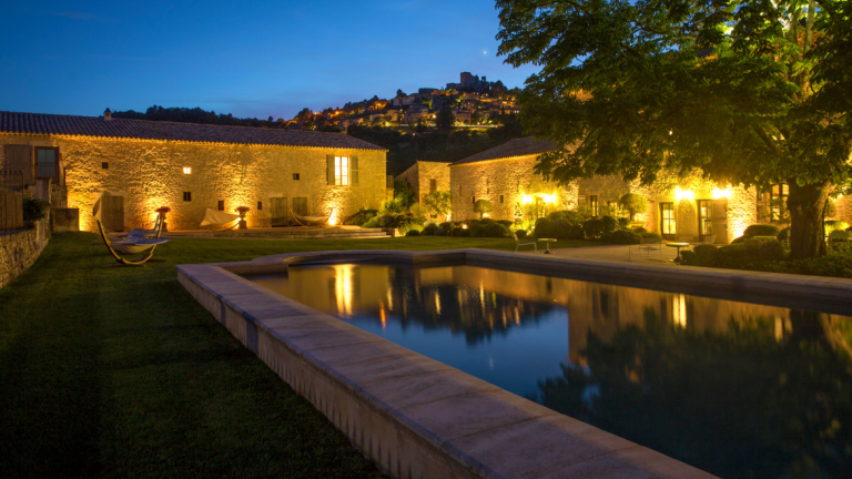 La Maison Basse at SCAD Lacoste in the evening