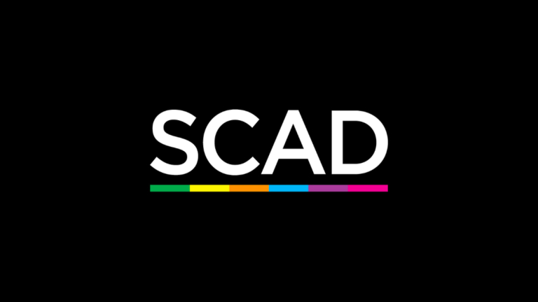 SCAD logo on black