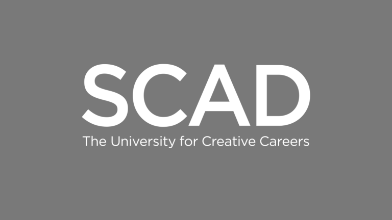 SCAD logo gray background