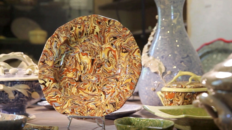 Watch video "A look at ceramic artist Christine Jouval’s studio"