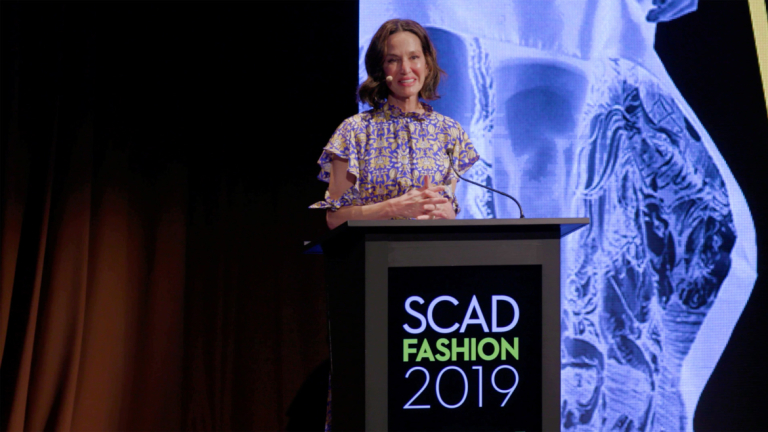 Play video of Cynthia Rowley accepting award at SCAD Fashion 2019