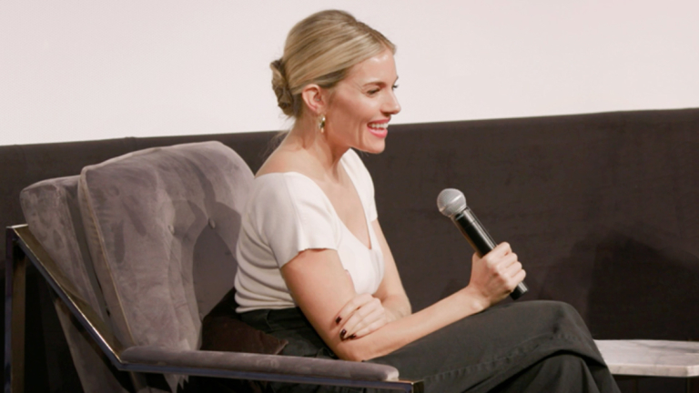 Play video of Sienna Miller at SCAD Savannah Film Festival