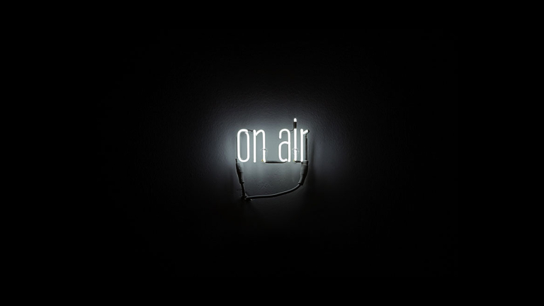 Laurent Grasso, "On Air," 2012, neon sign, transformer, 2012.