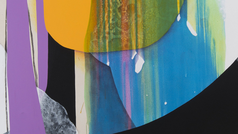 Carrie Moyer, "Pirate Jenny," acrylic and graphite on canvas, 72" x 72", 2013. 