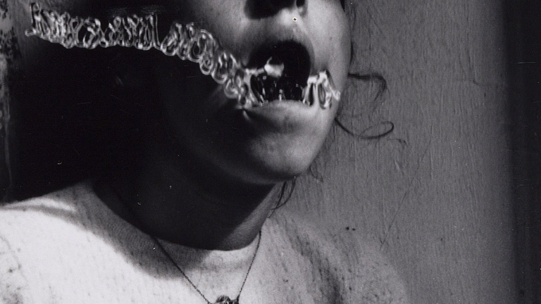 Francesca Woodman, "Talking To Vince," gelatin silver print, c.1980.