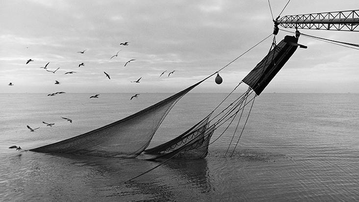 Jack Leigh, "Nets and Doors," silver gelatin print, 1986.