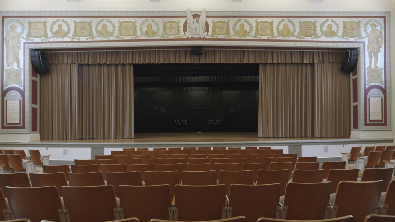 Arnold Hall auditorium stage, SCAD Savannah