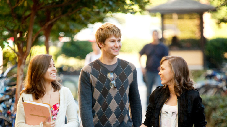 Students walking Students walking