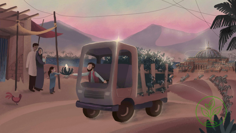 Scene from award-winning experience "The Rose of Babylon" by SCAD students