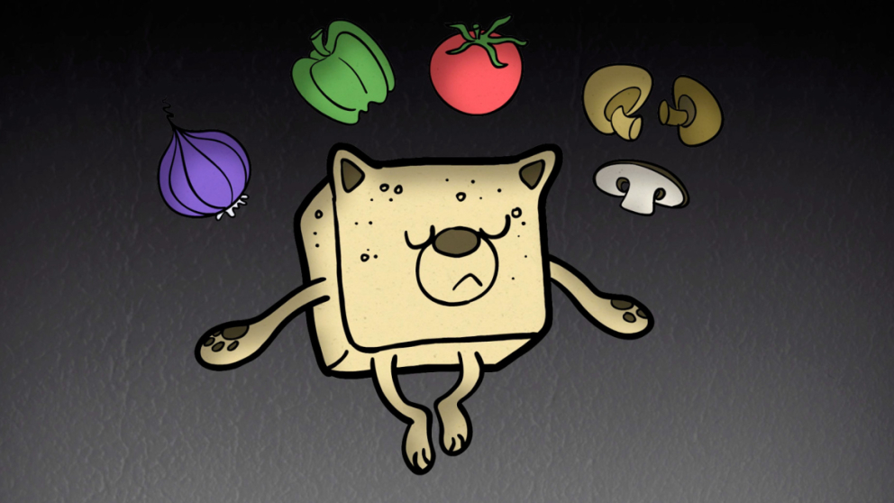 Still from animation student Alexandria Fink's film "A Recipe for Tofu Scramble"