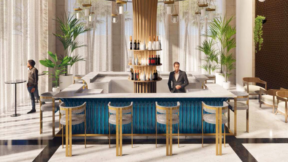 Rendering by interior design student Alexa Fombrun 