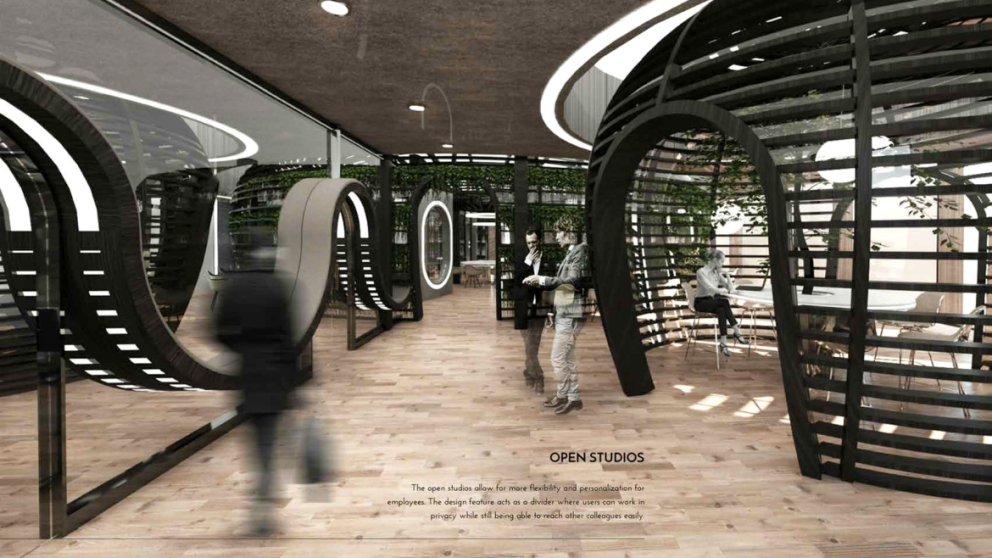 Rendering by interior design student Alexa Fombrun 
