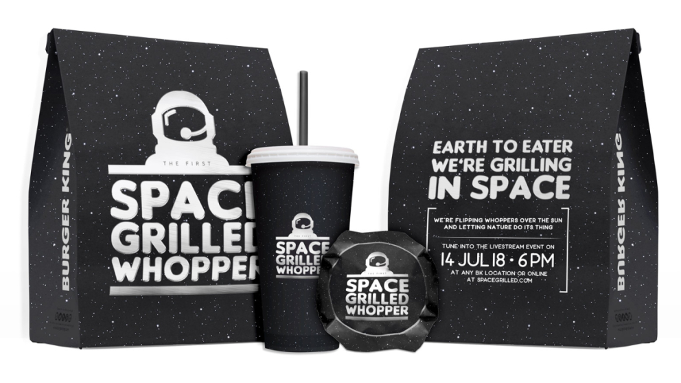 Advertising student work "Space Grilled Whopper" by multiple artists