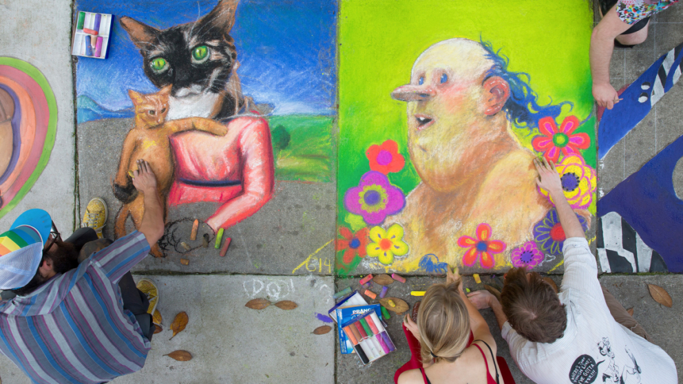sidewalk chalk art festival 2016