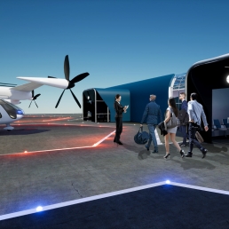 Rendering of a SkyPort created by SCAD students through SCADpro for Uber