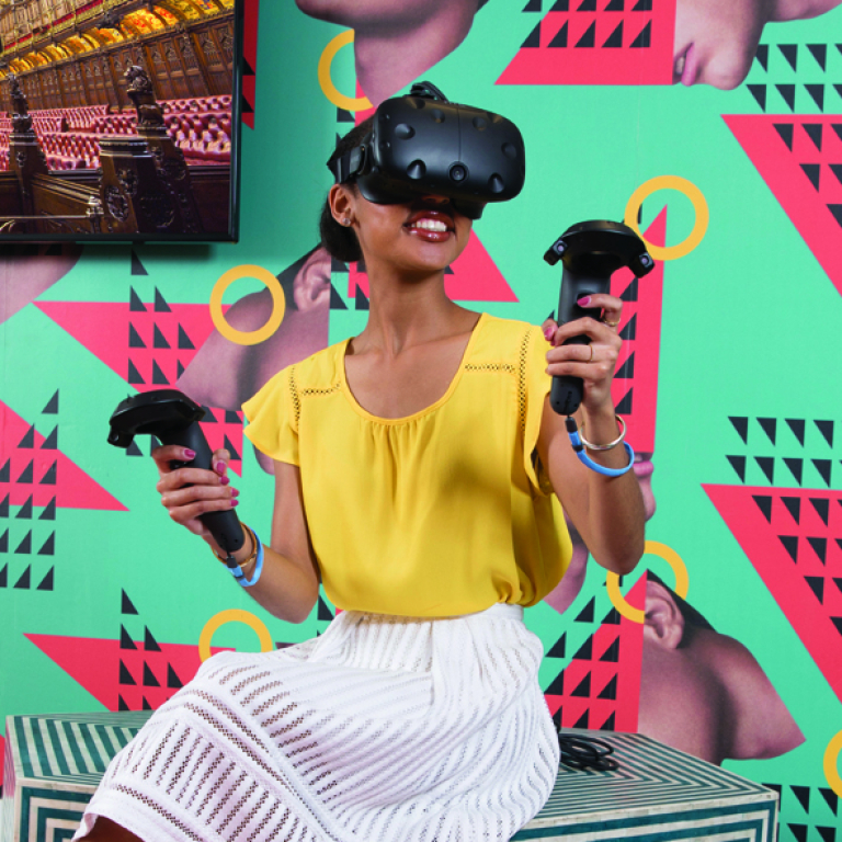 Architectural history student uses VR to explore an historic structure