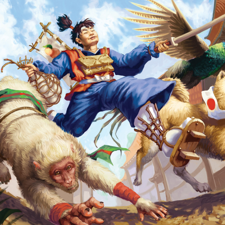 Illustration student work "Momotaro" by Jenna Ward