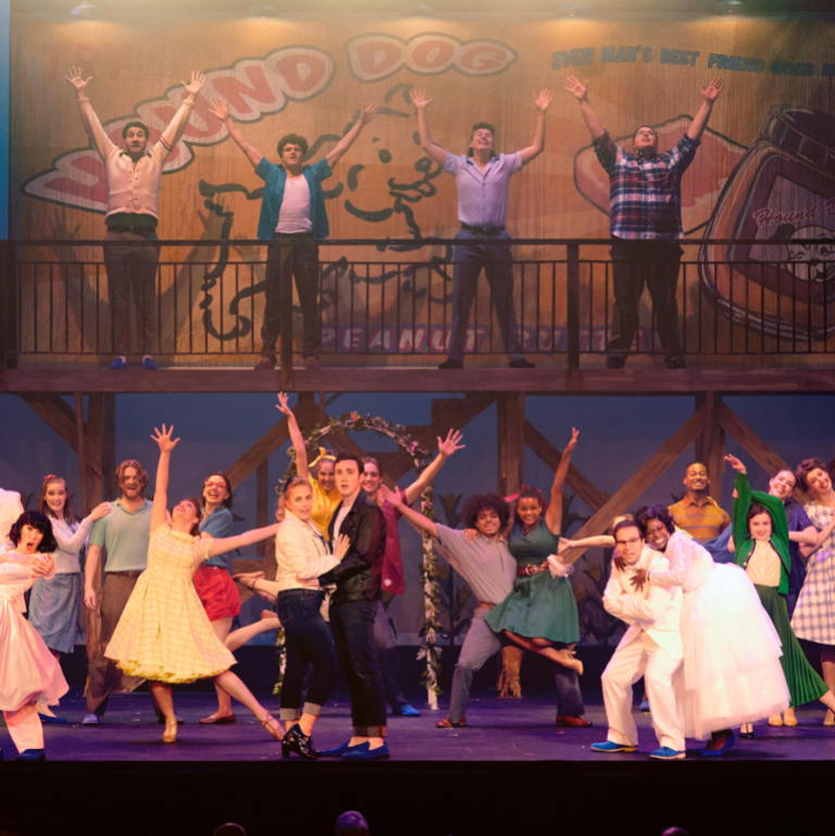 Students perform in "All Shook Up"
