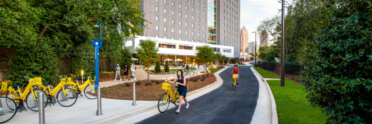 Exterior of residence hall FORTY at SCAD Atlanta