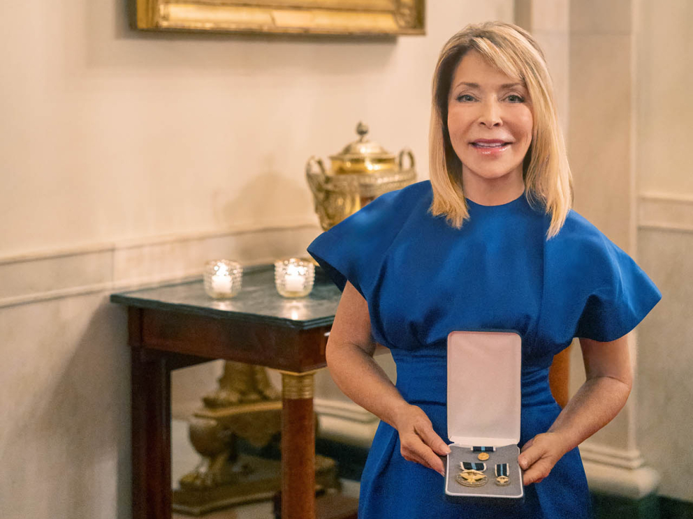 SCAD President and Founder Paula Wallace receives the Presidential Citizens Medal