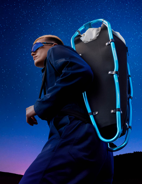 Student work for accessory design, 2026 - "Showshoe Backpack" | Madeline Helt