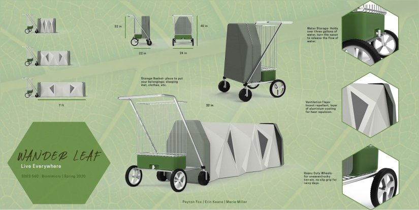 Design for sustainability student work "Wander Leaf"