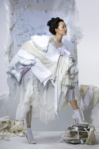 Design from fashion student Sam Anthony's collection "Cathy"
