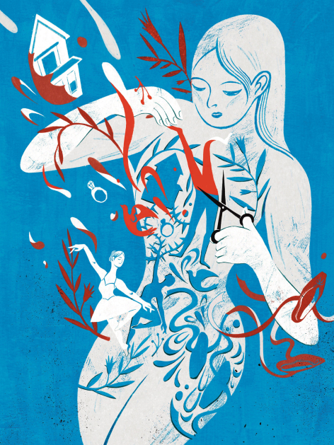 Illustration titled "The Face of the Story" by Yuki Xi.