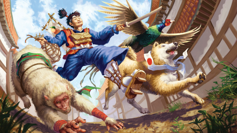 Illustration student work "Momotaro" by Jenna Ward