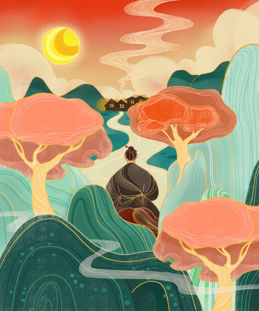 Illustration student work by Yuwei Liu