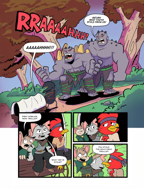 Student work for sequential art, 2026 - "Journey" | Orion Savage 