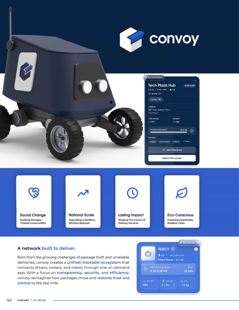 Student work for user experience design, 2026 - "convoy" | Multiple artists