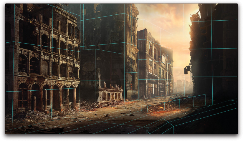 Student work for visual effects, "End of Word" by Yachan Yuan.