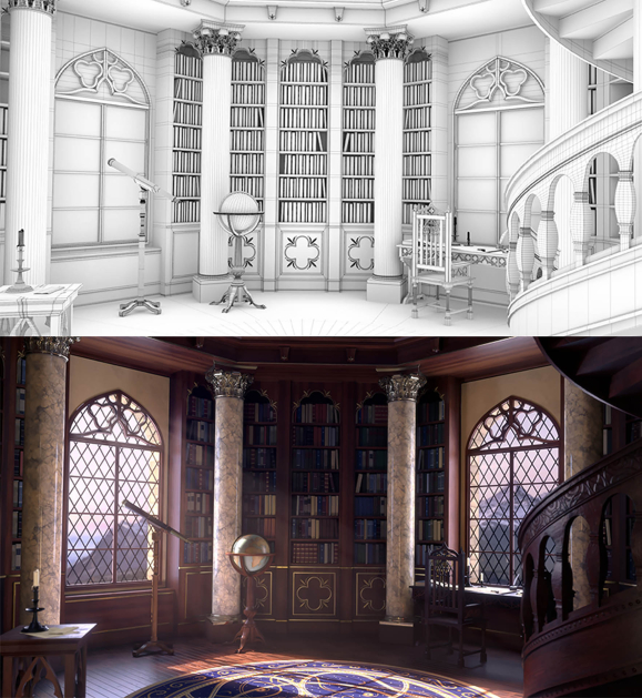 Student work of visual effects, 2026 - "Library" | Megan White