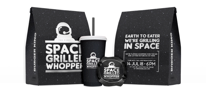 Advertising student work "Space Grilled Whopper" by multiple artists