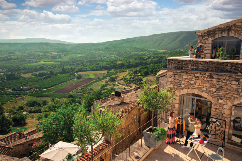 Students working on terraces at SCAD Lacoste