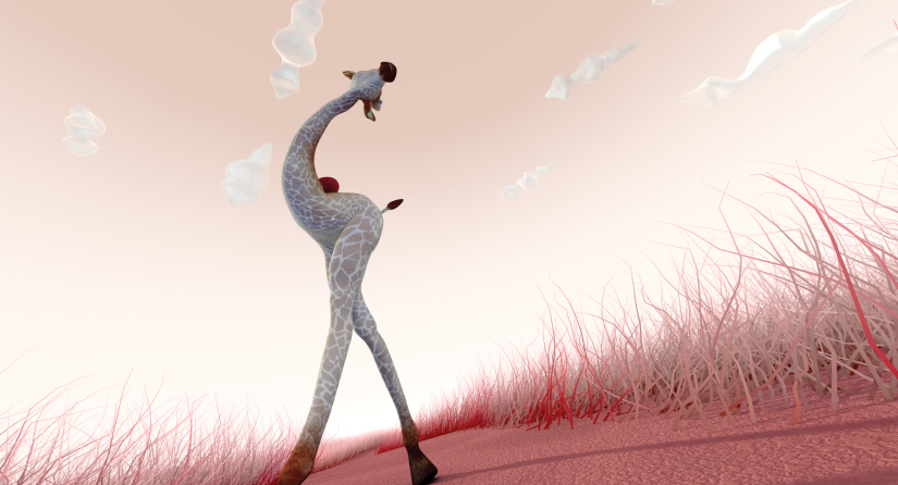 Animation student work, Treesome in Girafica by Sandy Chiang