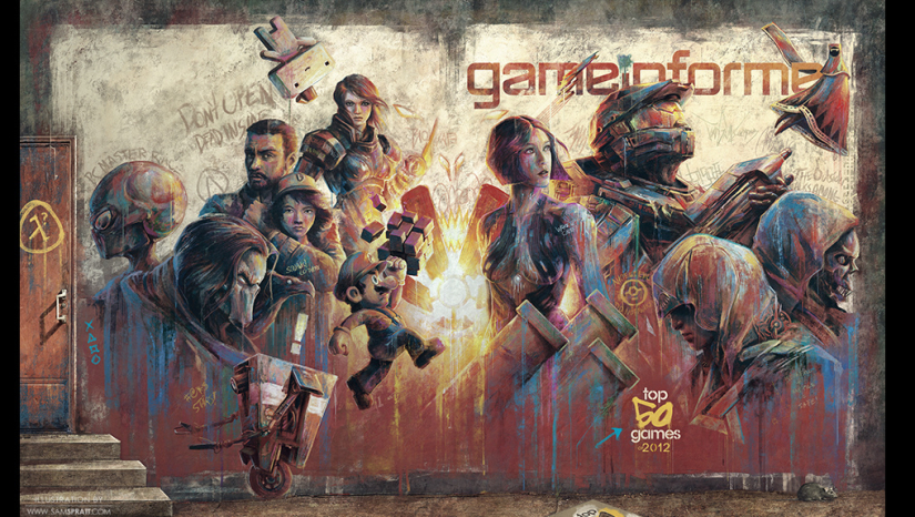 Sam Sprrat illustration, Game Informer
